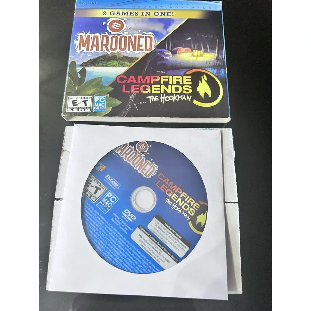 Marooned / Campfire Legends The Hookman - 2 Games Total - Pic Mac DVD Rom